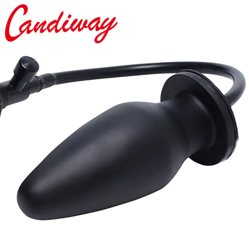 candiway Big Ball Butt Plug Gay Gonfiabile Ass Plug Regolabile Intumescente Vaginale Anale Tappo Buttplug Pompa Enormi Giocattoli donne D18111502