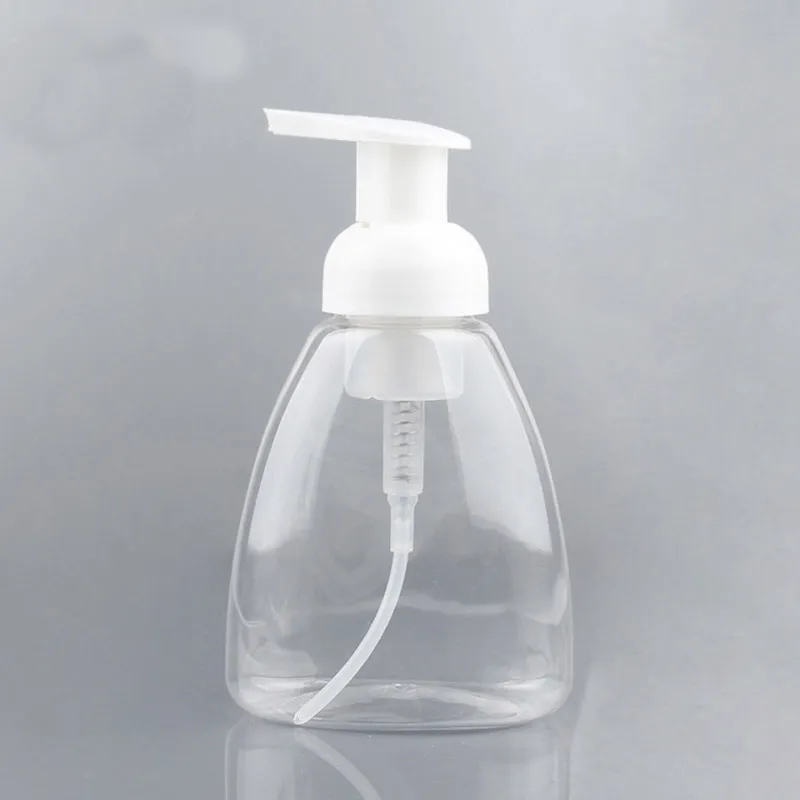 300ml Hand Pump Liquid Soap Dispenser Plastic Bathroom Hotel Liquid Soap Foam Bottle Clear Foam Make Up Shampoo Lotion Containers WX9-433