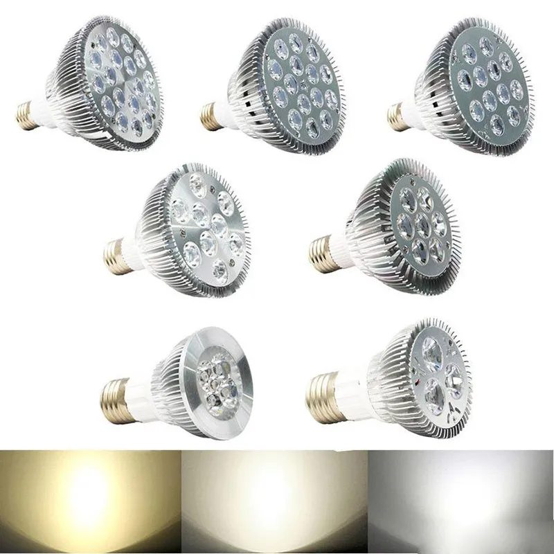 DHL Dimmable LED лампочки PAR38 PAR30 PAR30 PAR20 85-240V 9W 10W 14W 18W 24W 30W E27 PAR 20 38 Светодиодная лампа светодиодный прожекторный свет