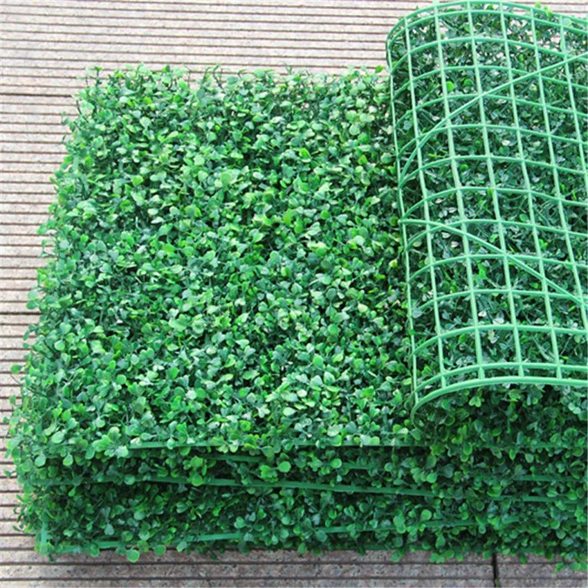 Wholesale 60pcs Artificial Grass plastic boxwood mat topiary tree Milan Grass for garden,home ,Store,wedding decoration Artificial Plants