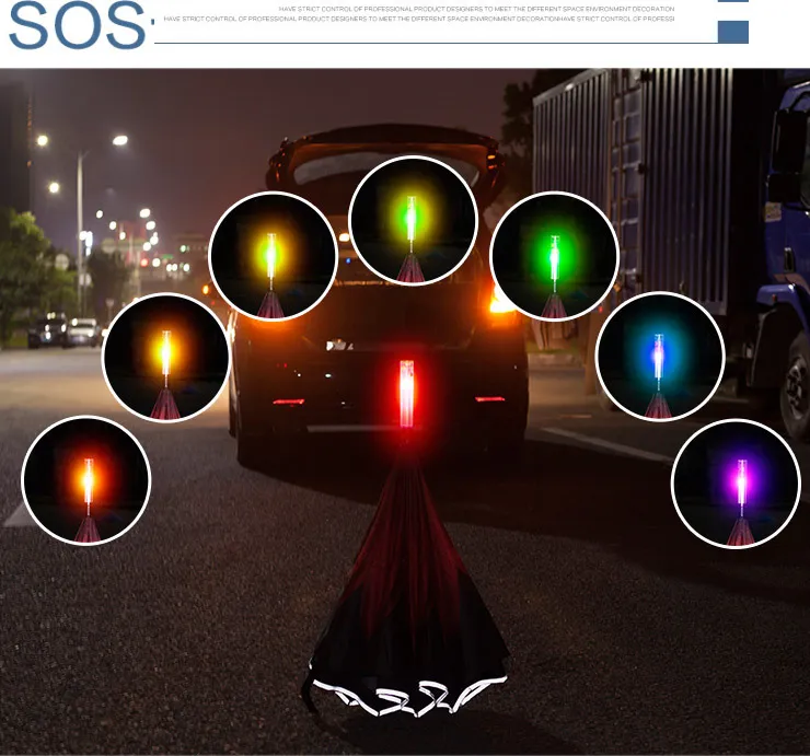 Led Inverted Umbrella Reverse Folding Car Umbrella With SOS Warning Flash With Umbrella Cover Case WX9-297