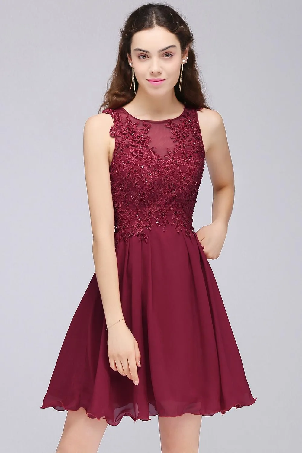 Graduation Dresses Short A Line Chiffon Homecoming... From Werbowy, $93.12  | DHgate.Com