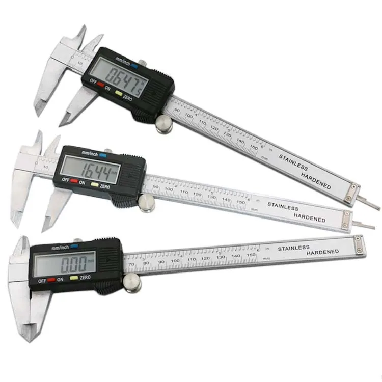 Partihandel-6 tum 150 mm Digital Vernier-bromsokmikrometer M￤tning av widescreen H￶g Precision Rostfritt st￥l ELEKTRONISK MATNINGSFￖRETAG