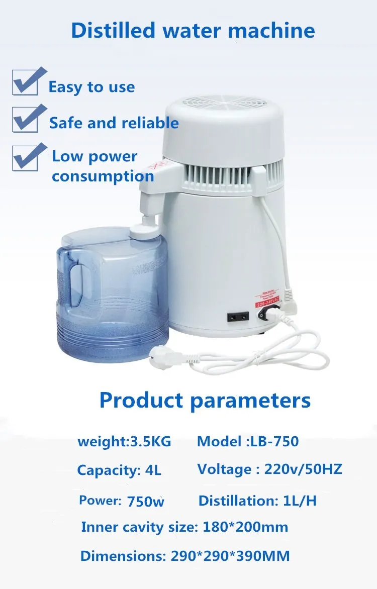 Automatic Household Dental Distiller Pure Water Distilled Water