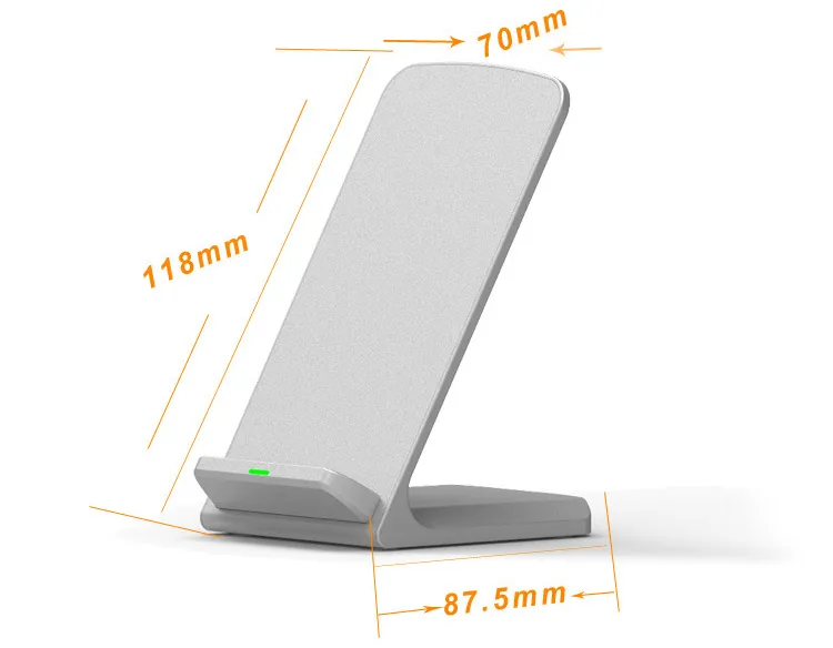 Schnellladegerät Qi Wireless Charging Stand Pad für Apple iPhone X 8 8Plus Samsung Note 8 S8 S7 mit 2 Spulen