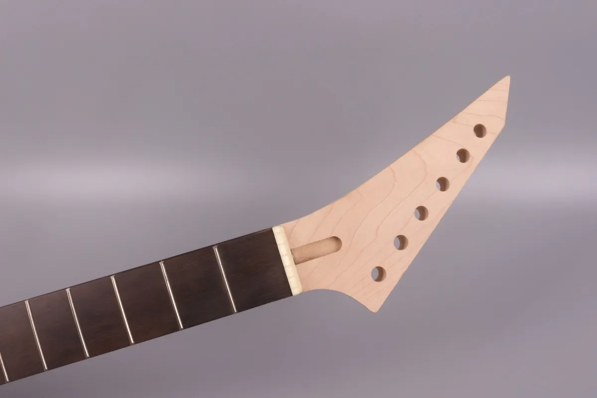 Yinfente gitara elektryczna szyja części zamienne 24 Fret 25,5 cali Maple Rosewood Fretboard kratownica Bolt na Headstock JK DIY Guitar # JK11