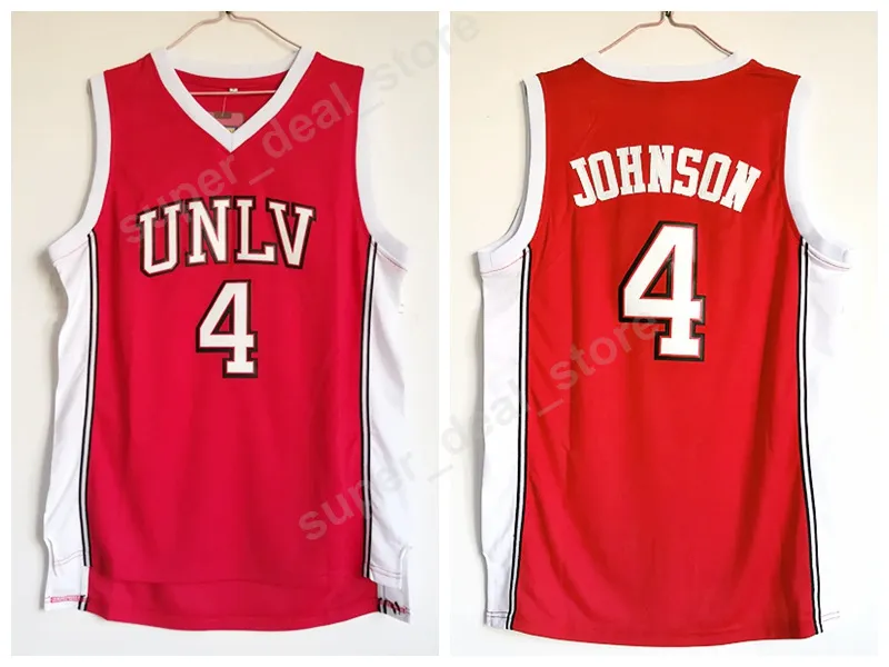 UN Running Rebel Jerseys College Basketball Red 4 Larry Johnson Jersey Sport Ed Munduli Doskonała jakość