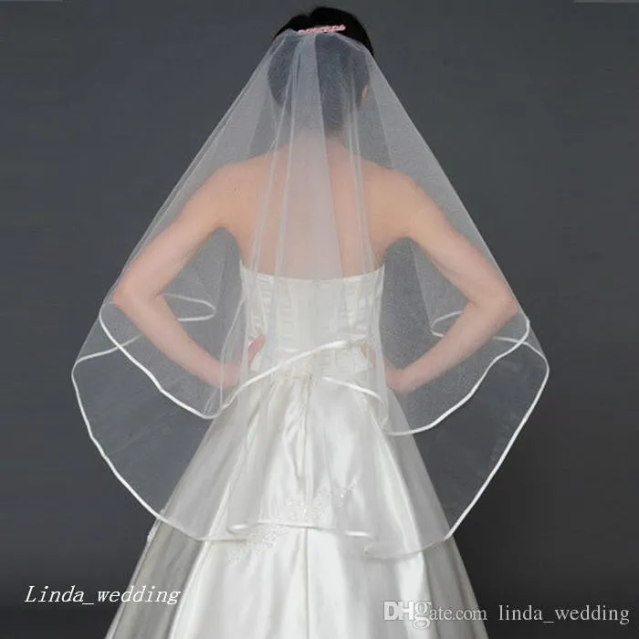 New Arrival High Quality New Arrival White Ivory Bridal Wedding Veil With Comb Tulle Bridal Veils Bridal Accessories