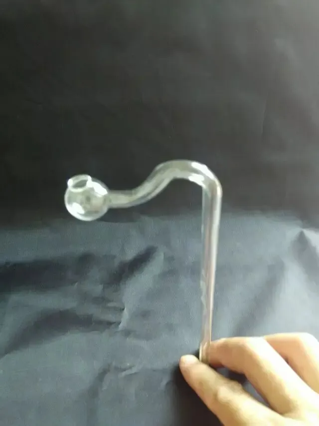 15 cm de long verre incurvé pan gros verre bongs brûleur à mazout conduites d'eau en verre plates-formes pétrolières sans fumer