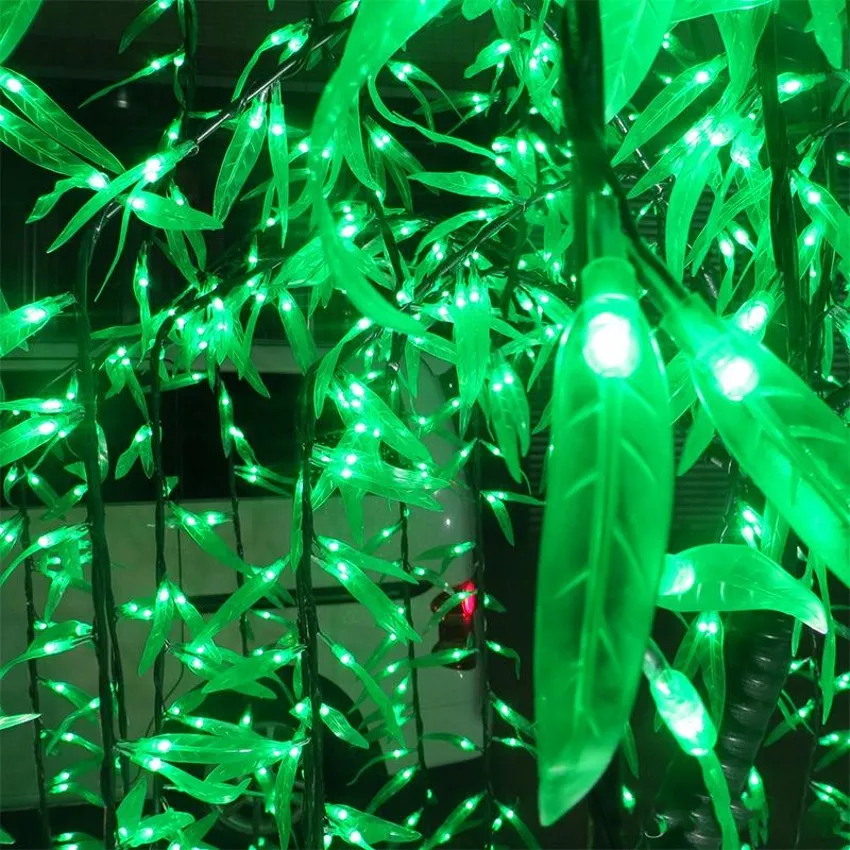 LED Willow Tree Light LED LEDs 2m/6.6FT Green Color Rainproof Indoor or Outdoor Use fairy garden Christmas Decoration.