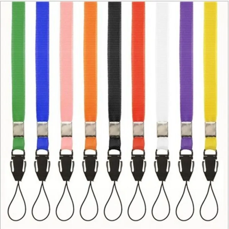 Nylon hang mobiele telefoon nek riemen ketting lanyard voor badge id-kaart visitekaartje tentoonstelling kaart mobiele telefoon mp3 mp4 mode snoep kleuren