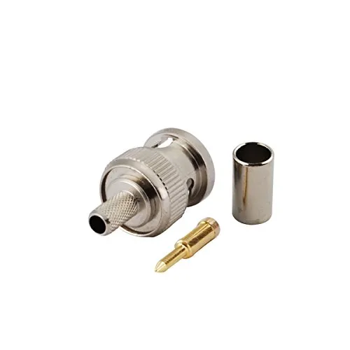 50 Ohm BNC Crimp Male Connector For RG58 RG400 LMR195 From Chgzyx, 0.41