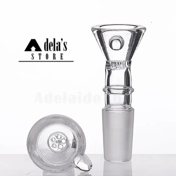 Bols en verre pour bongs, conduites d'eau, support d'herbes sèches, bol à joint mâle de 14mm, outil de fumage 687