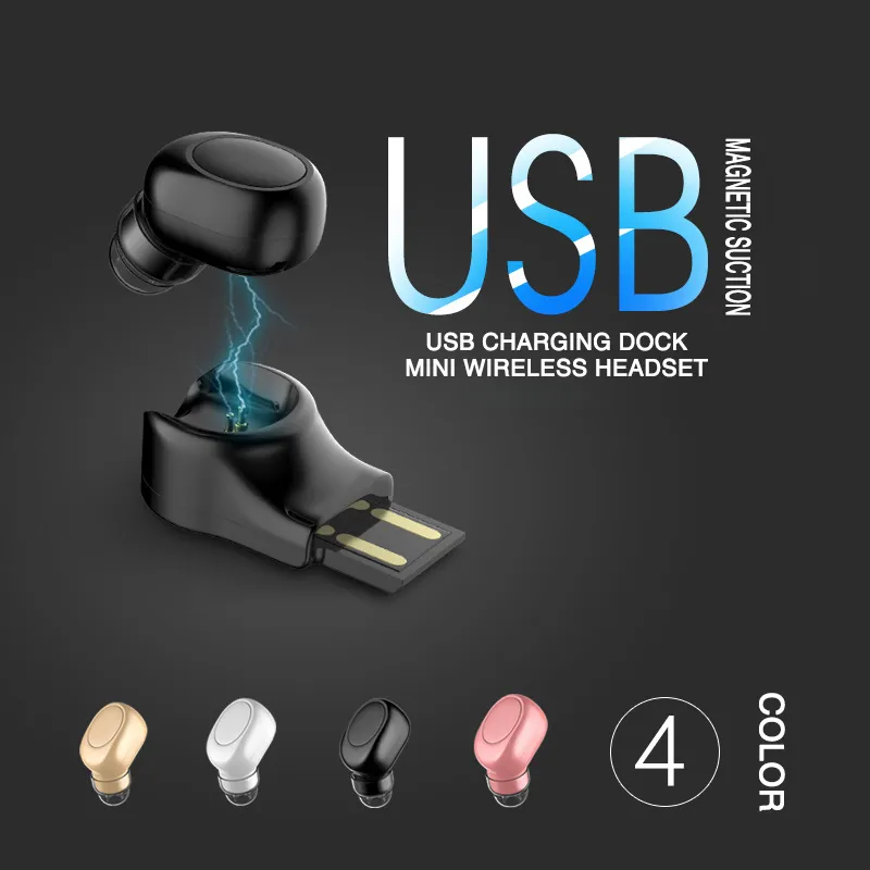 X11 Mini Bluetooth Headphones Wireless Earphones Earbuds Single In