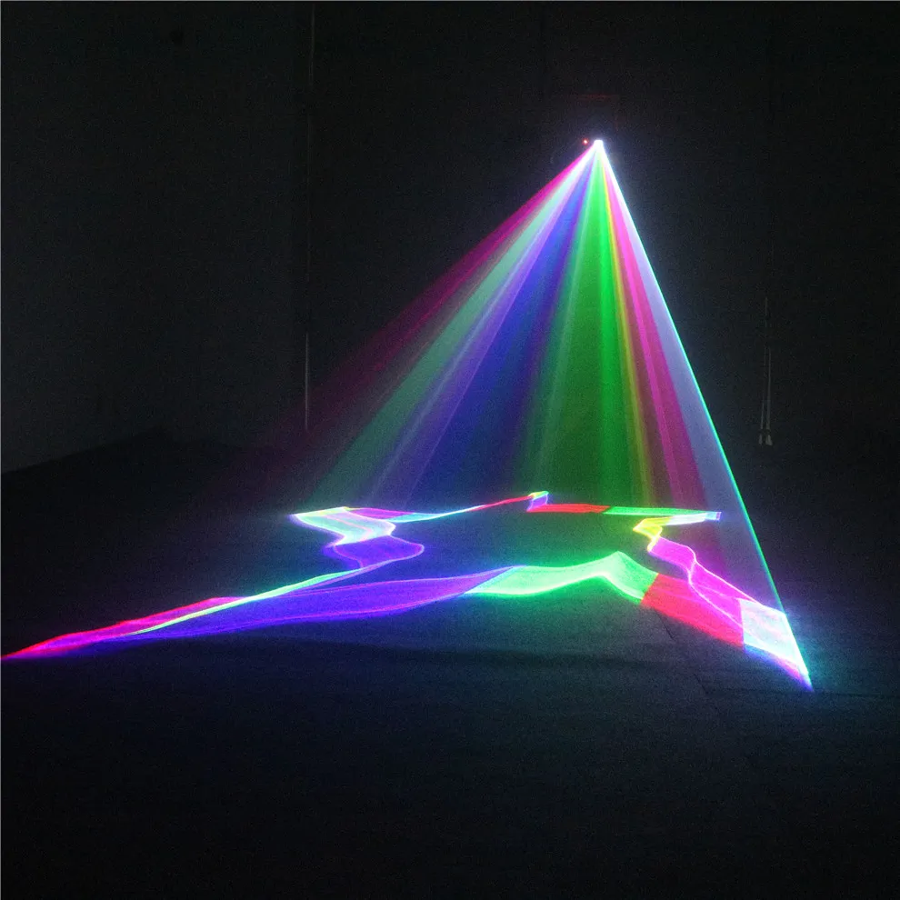 ALIEN Remote 3D RGB 400mW DMX 512 Laser Scanner Proiettore Effetto di illuminazione scenica Festa di Natale DJ Disco Show Lights Luce a colori
