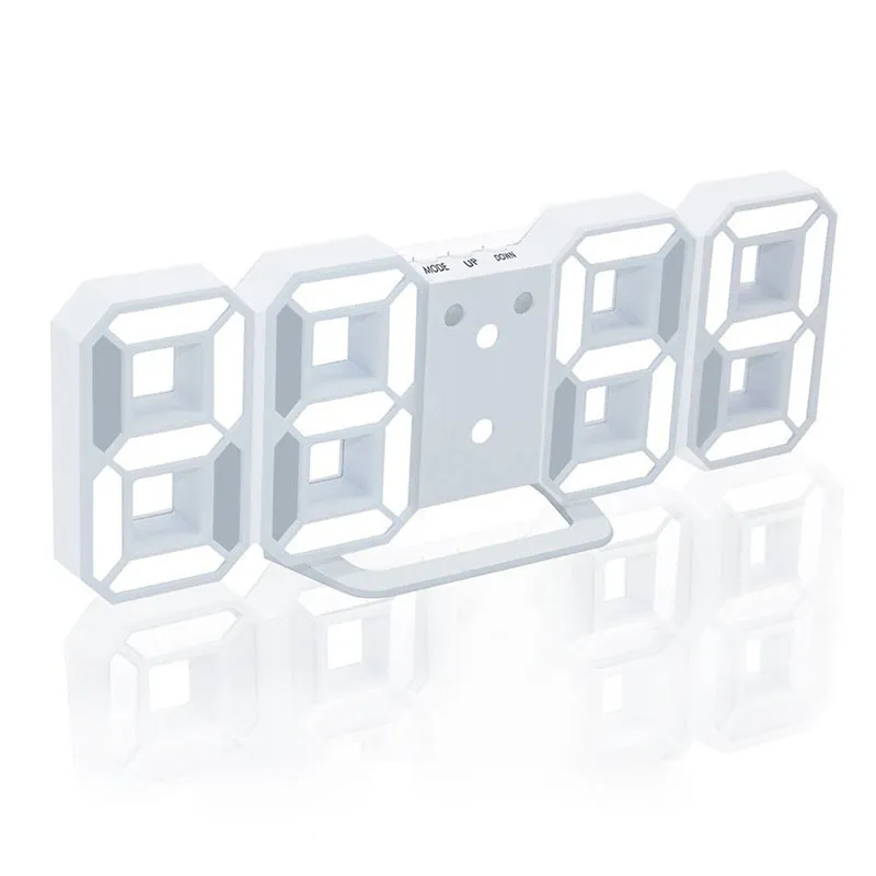 Modern Digital Wall Clocks LED Table Clock Colorful Watches 24 or 12-Hour Display Alarm Snooze Alarm Clock Home Room Decor