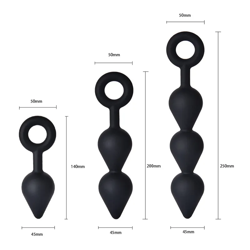 Silicone Anal Toy Set Mini Butt Plugs for Beginners in Purple and Black  from Dhgate Adult Toys