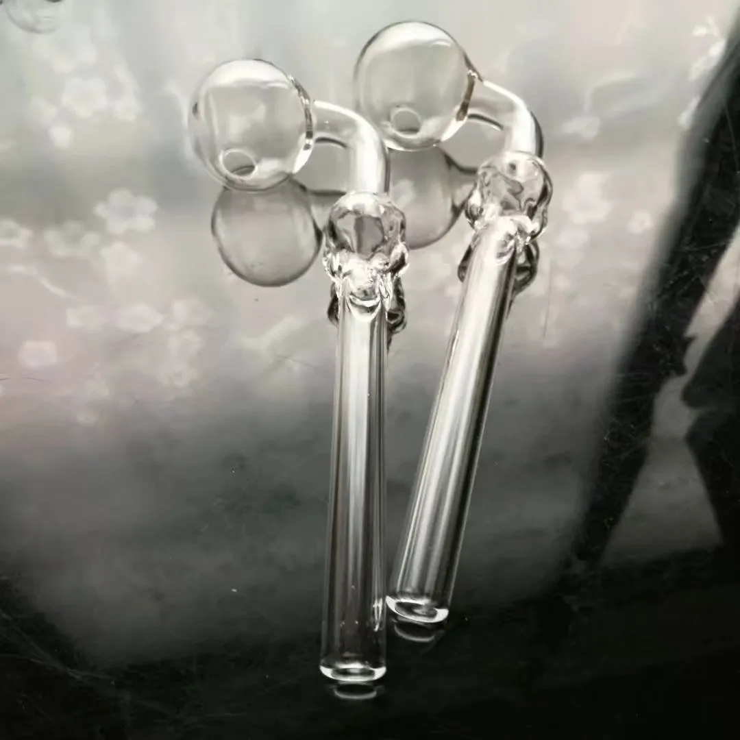 Transparent skull bone long curved pot Wholesale Glass Hookah, Glass Water Pipe Fittings