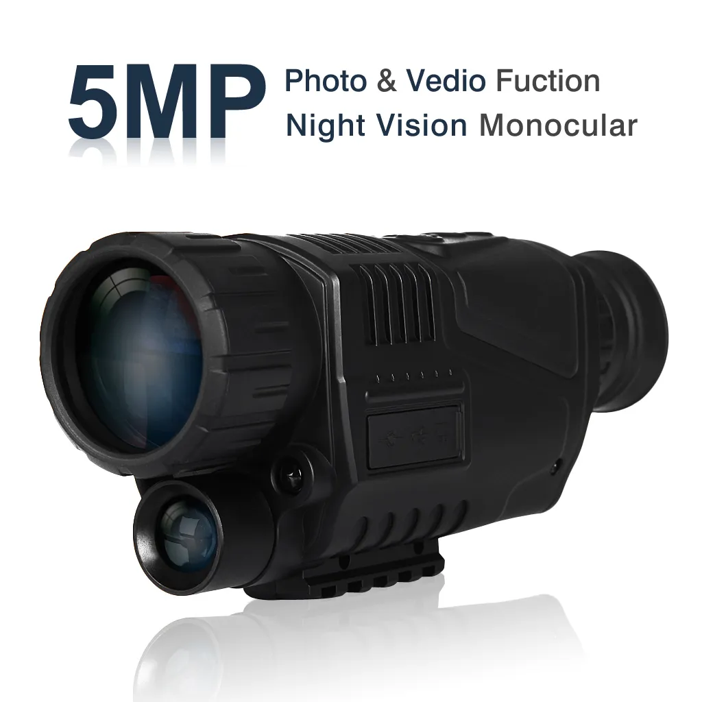 5x40 적외선 야간 망원경 전술 Monocular HD 디지털 방식으로 Monocular 강력한 망원경 무료 배송