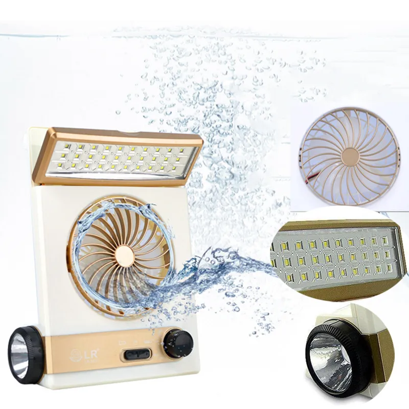 Lampada da tavolo a LED con ventilatore solare portatile 3 in 1 Torcia multifunzione per la cura degli occhi Luce per ventole di raffreddamento solare da campeggio domestico
