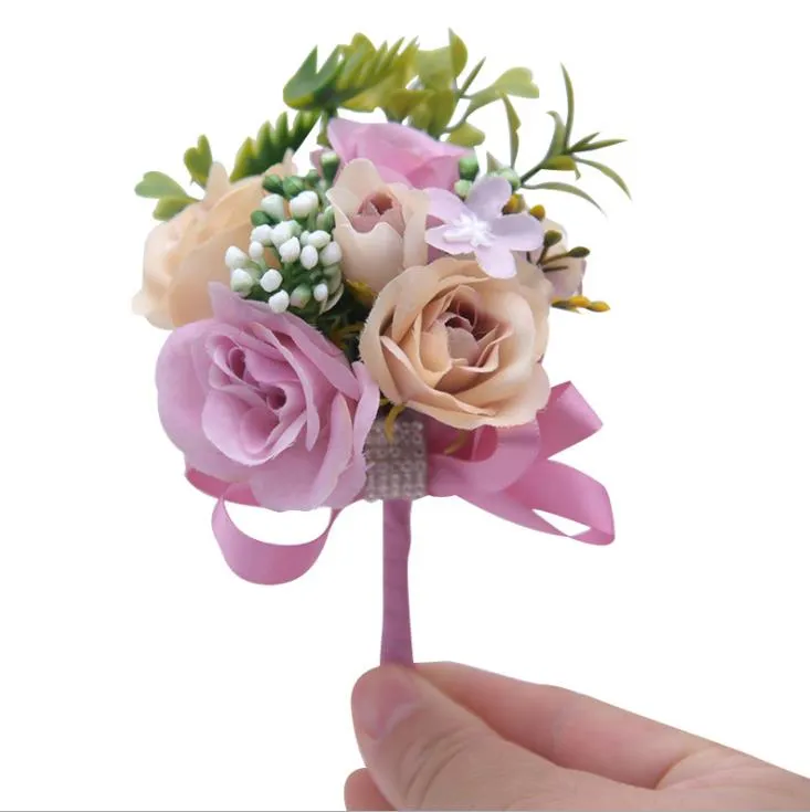 Koreanische künstliche Blumen-Corsage-Brosche, koreanische Version der Herren- und Damen-Brosche, lange Nadel, Hochzeit, Brautbrosche, Großhandel