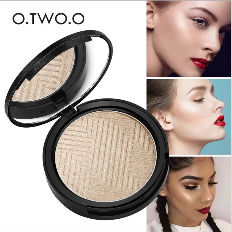 O.TWO.O surligneur visage poudre Palette maquillage miroitant surbrillance maquillage poudre cosmétiques collines tondeuse bronzant 4 couleurs