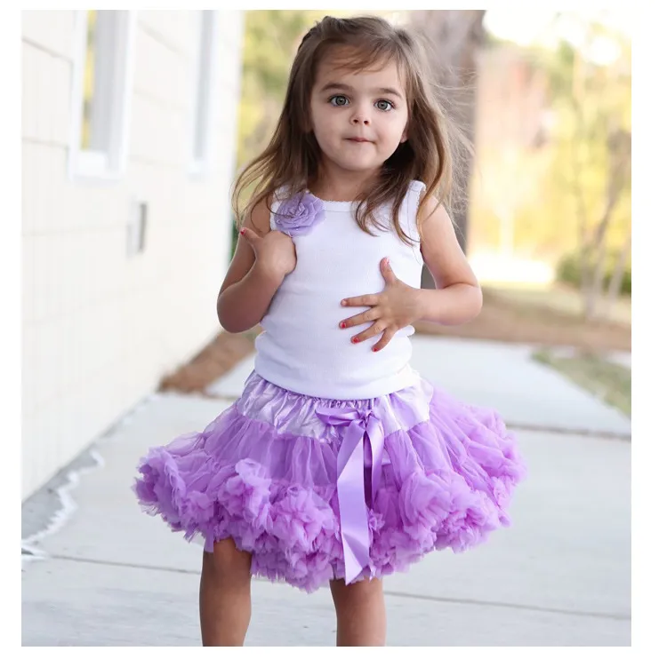 Nowe dziewczynki Tutu Spódnica Balerina Pettiskirt Layer Fluffy Dzieci Balet Spódnice na Party Dance Princess Girl Tulle Miniskirt