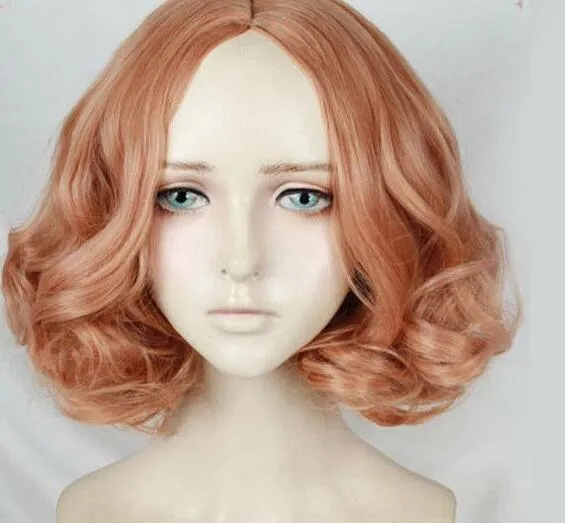 Persona 5 Spiel Haru Okumura Orange rosa Mischung flauschige Cosplay Kostüm Perücke