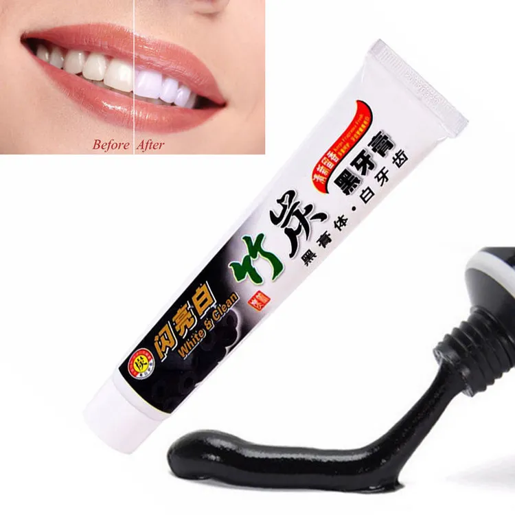 Livraison directe nouveau dentifrice au charbon de bois dentifrice noir dentifrice au charbon de bambou hygiène bucco-dentaire dentifrice en stock