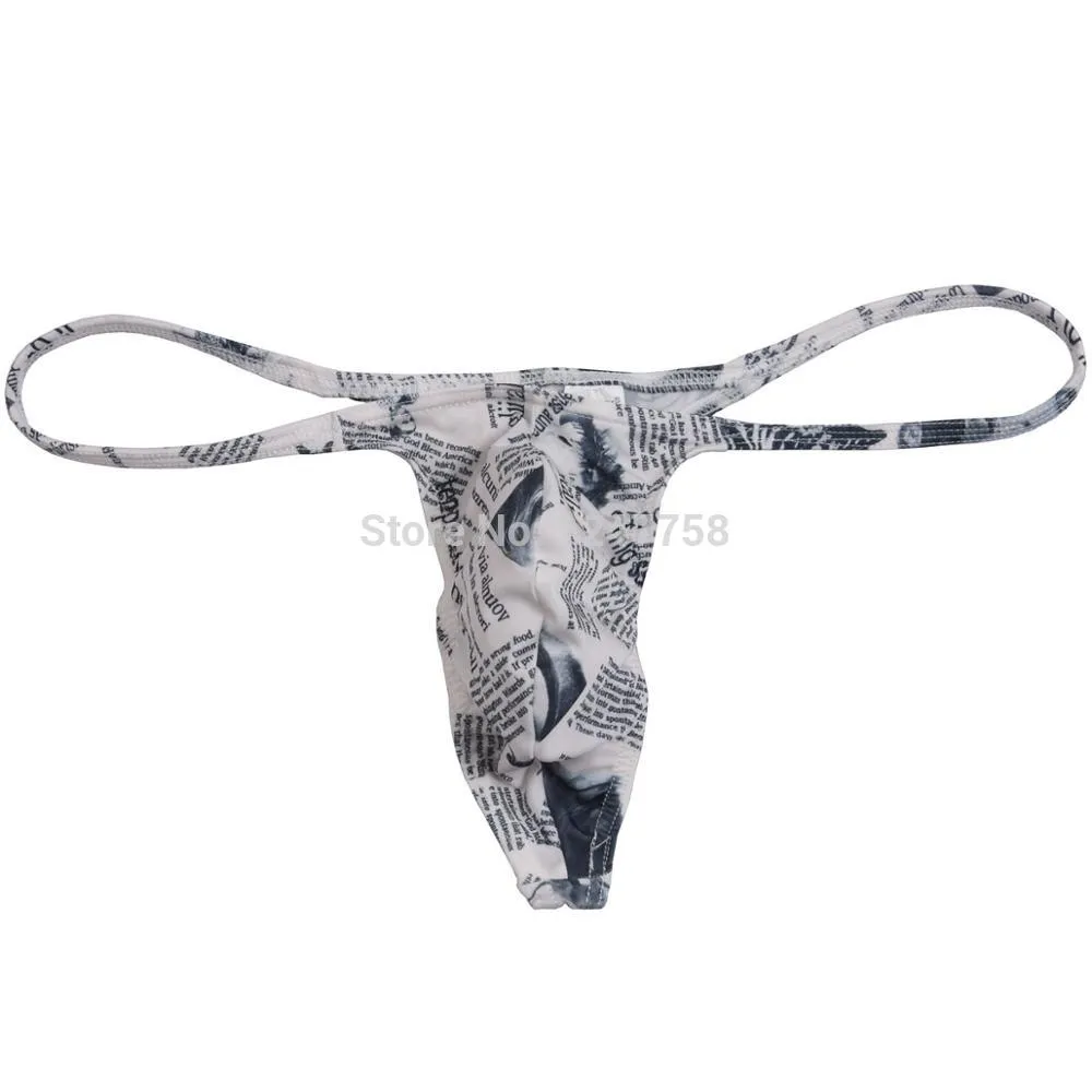 Sexig herrtidning Micro Thong Underwear Male Penis Pouch String Tangas Guy T-Back2847