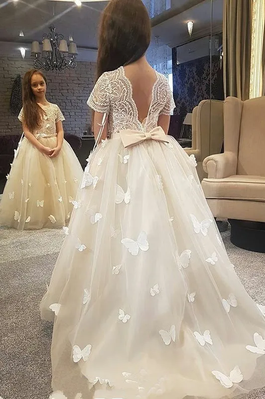 Girls Formal Dresses Ivory Flower Girl Dress With... From Mfsdresses,  $84.13 | DHgate.Com