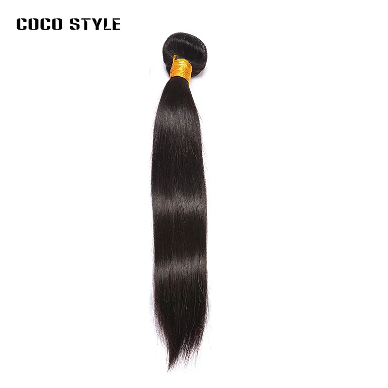 Brasileira Feixes de Cabelo Em Linha Reta 100% Cabelo Humano Weave Bundles 100 g / pc Cor Natural Preto Sem Derramamento Não Remy cabelo