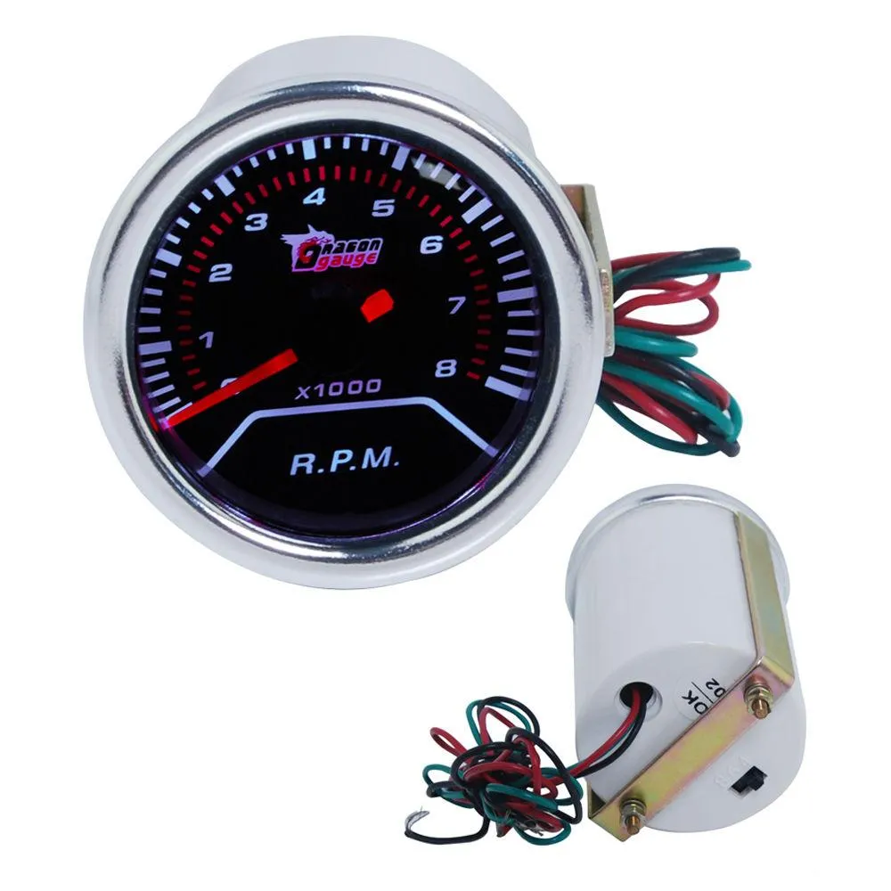 Lente de fumaça BoostWater TempOil TempOil PressVoltageAir Fuel RatioExhaust Gas TempTachometer Gauge 52mm Analog led White Case3615936