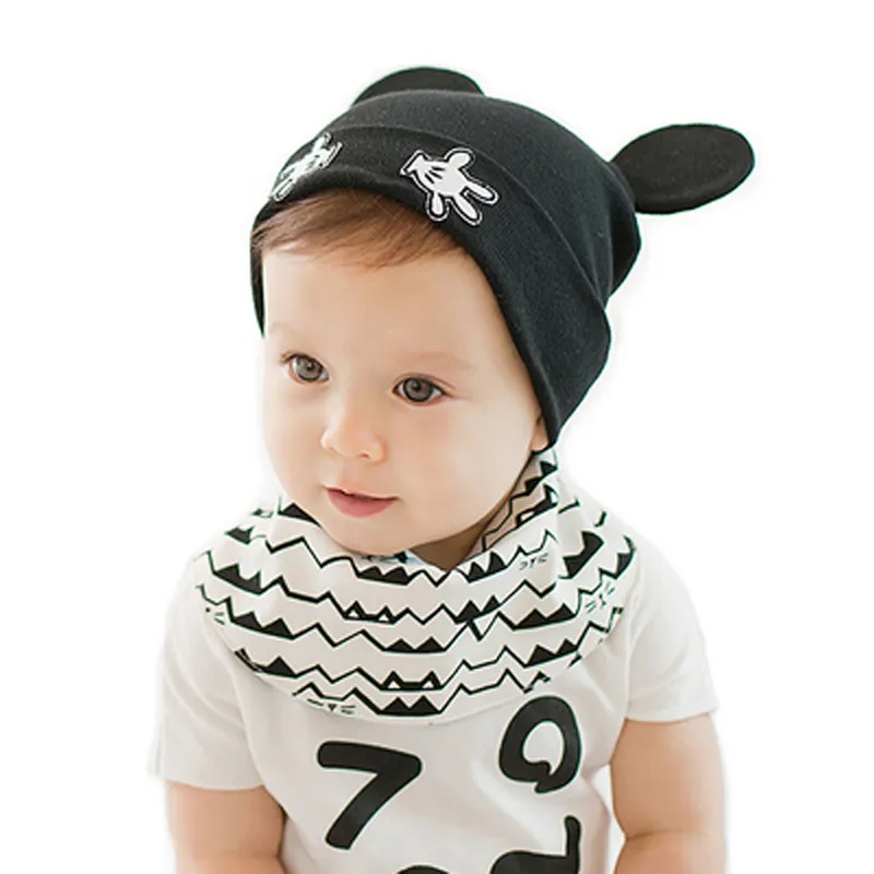 Baby Skullies 1-24months Czapki Chłopiec Dziewczyna Uszy Kapelusz Cute Kids Cap Hurtownie Mix 10 sztuk