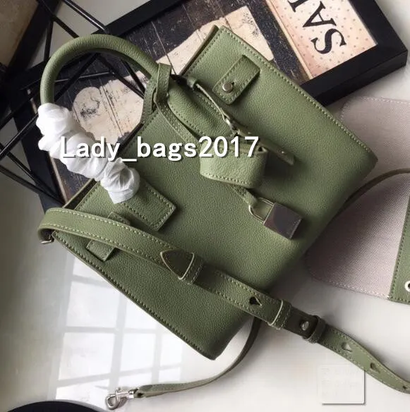 Klasik Kadın Havyar Retro Mini Organ Çantası Hakiki Deri Omuz Askıları Çanta Bayan Çanta Messenger Kilit anahtarı ile Crossbody Çanta