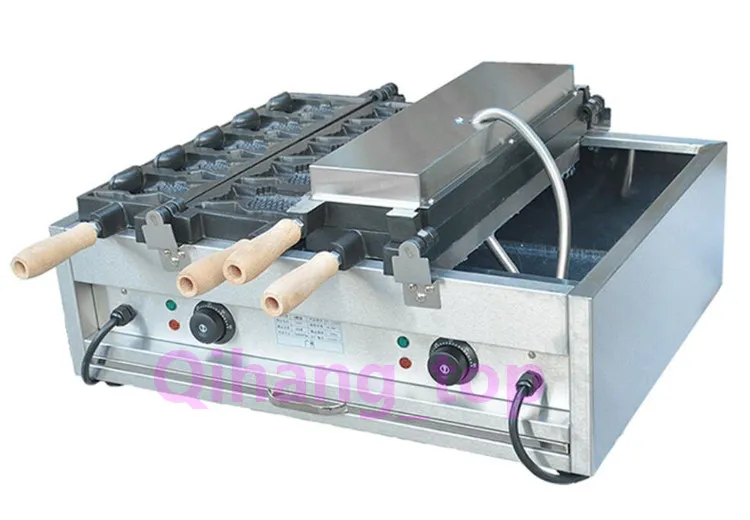 Machine électrique de gaufrier de forme de poisson de crème glacée/taiyaki commercial de bouche ouverte faisant le gaufrier de poisson