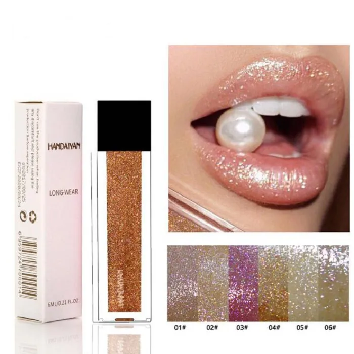 Goud zilver glitter en matte lipstick naakt waterdichte glans make-up rode vloeibare mat lippen cosmetische lip kleur buis