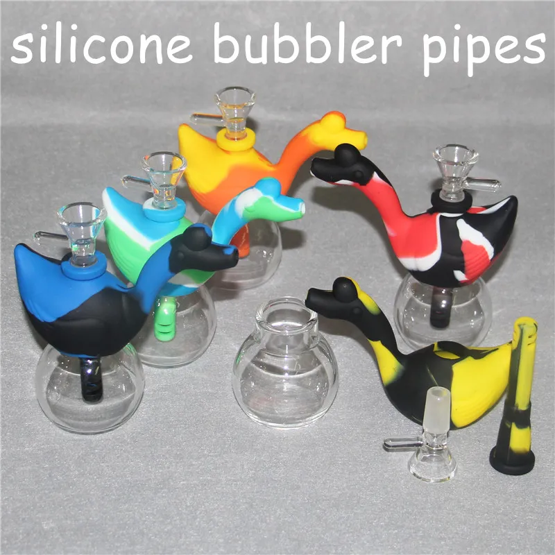 Navanges Silicone Bongs Smoke Bong Haute Qualité De Haute Qualité De Haute Qualité 100% Non Toxique Platinum Silicium Soufflé Fumeurs Équabisme Équiper Tuyaux