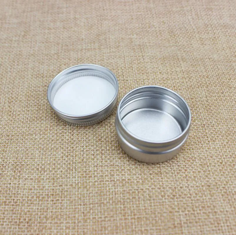 15g aluminium jars cream jars with screw lid,cosmetic case jar,15ml aluminum tins, aluminum lip balm container LX1226