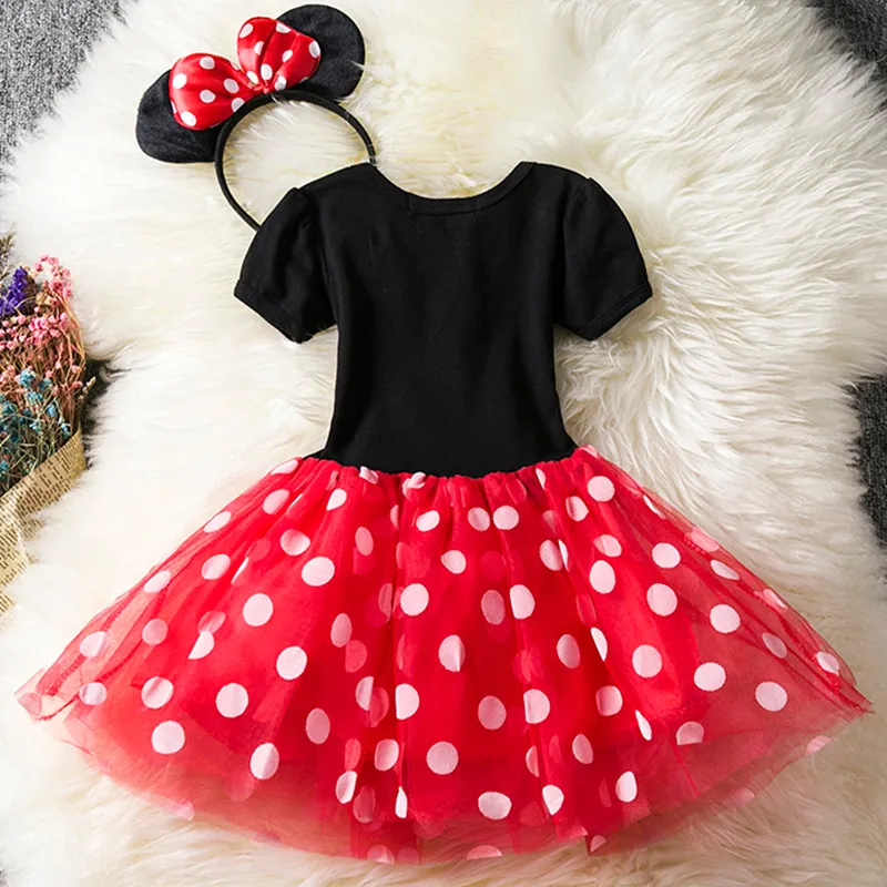 Летняя детская одежда мыши принцесса для вечеринки для детской одежды Dot Cake одежда для детской девочки Dutu платья235f