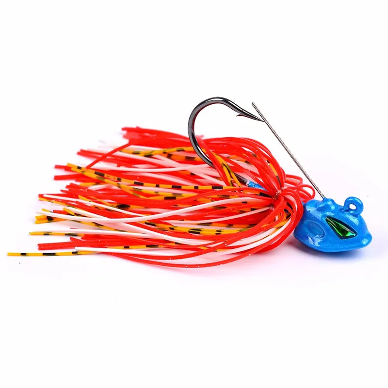 Уискатели Squid Bass Jigs Spinner Fishing Bait 8 см 13 г Борода Хвост 3D Реалистичные Рыба Глаза Приманки с Большим Один Крюк