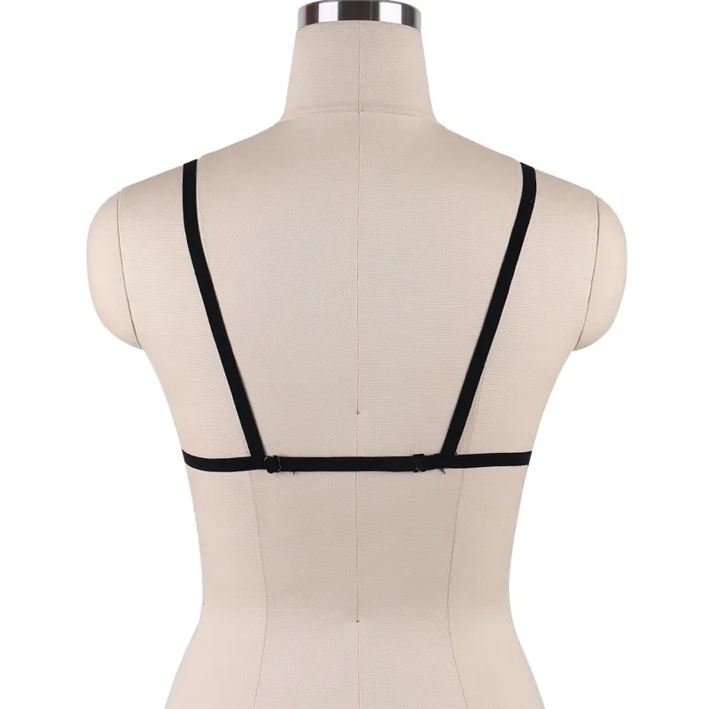 Frauen Mode neue Körpergurt Weiche Tops Käfig Bra Schwarze Elastizität Anpassung Bondage Dessous sexy Brust BDSM Goth Fetisch erotische Gürtel6977755