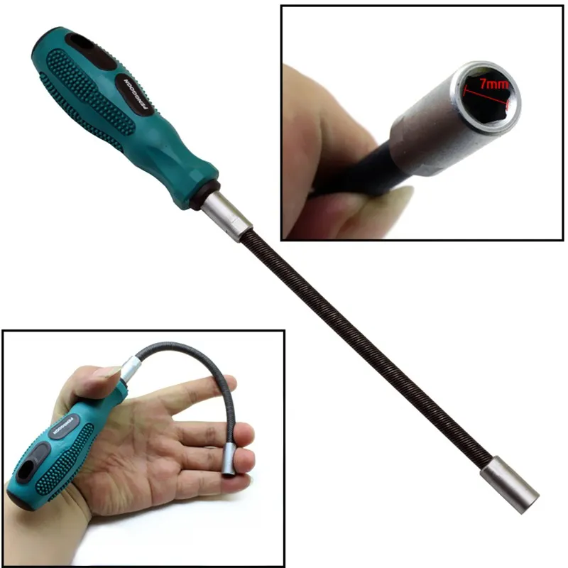 FlexHex Socket Screwdriver Flexible Manual Hand Tool For Tight Spaces