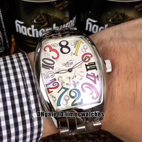 NUOVO orologio di alta qualità 8880 CH Orologio da uomo automatico CRAZY HOURS Numeri Quadrante 316L SS a mano Cassa in argento Orologi sportivi da uomo