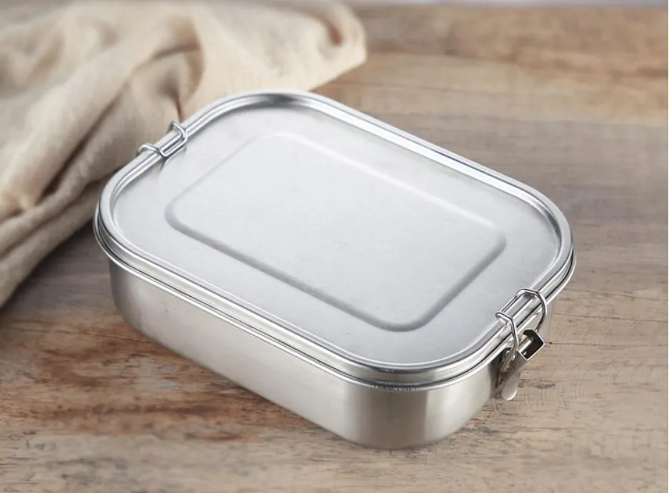 Большой размер 1400 мл из нержавеющей стали Bento Lunch Box Food Container Containc