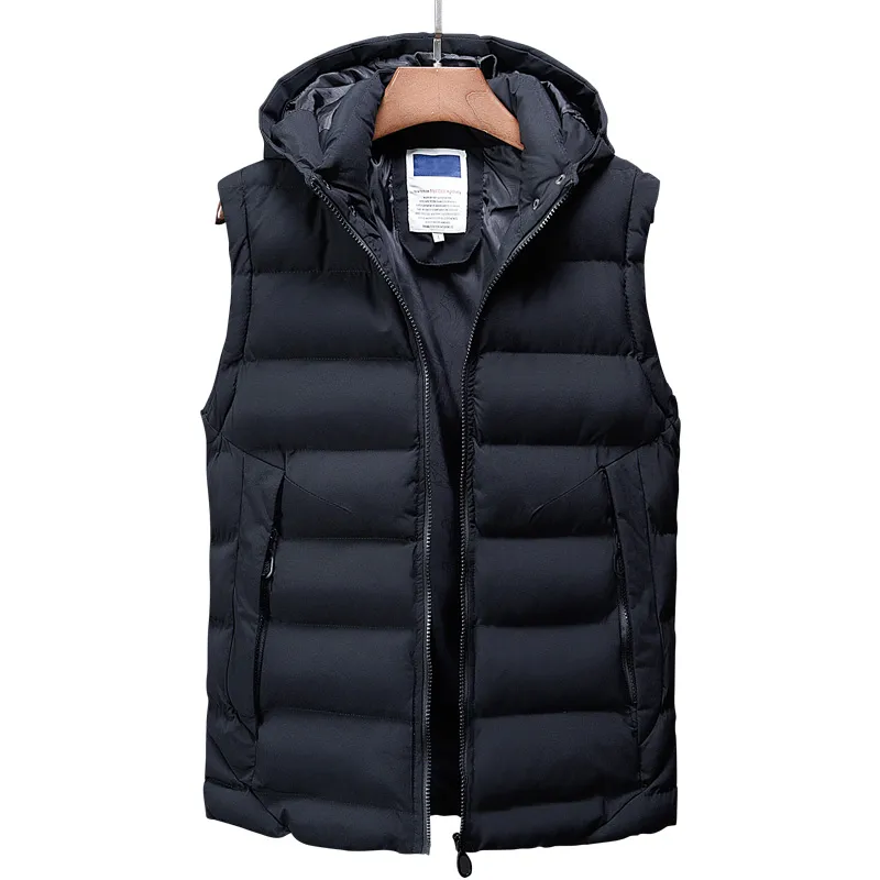 Gilet hommes nouveau élégant 2018 automne hiver chaud sans manches veste armée gilet hommes gilet mode décontracté manteaux hommes épais