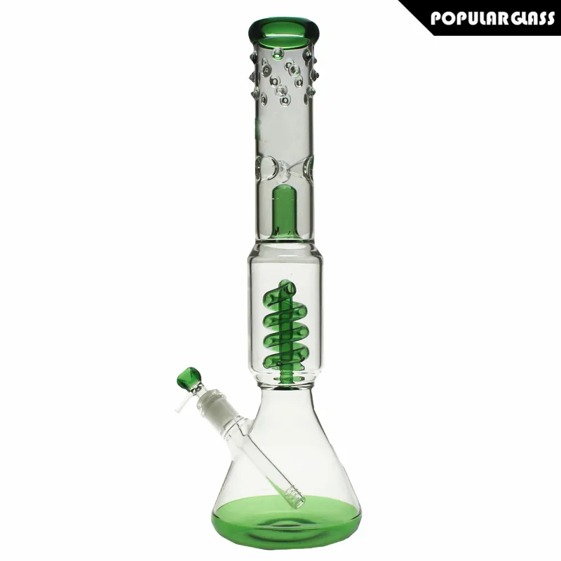 Saml 44cm Tall Bägare Bong Hookahs Glas Vattenrör Joint Storlek14-18mm DownstemT PG5050