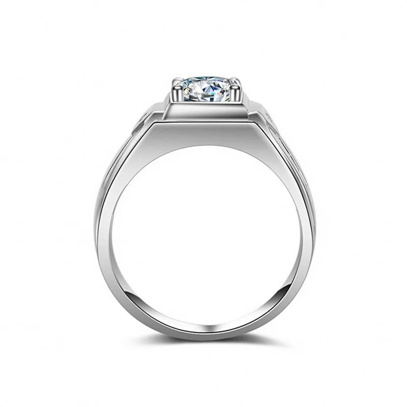 2016 новая мода ювелирные изделия ручной пасьянс мужчины 1.5CT Diamond 925 стерлинговое серебро Emgagement обручальное кольцо