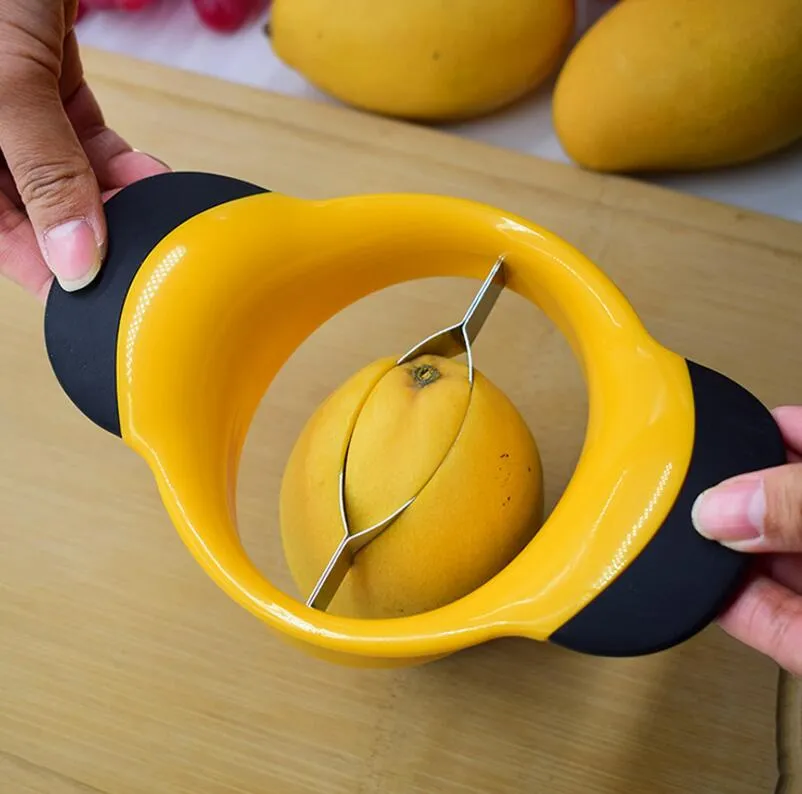 Mango Tree Cutter Kitchen Stainless Steel Mango Slicer Large Mango Fruit Cutter Blades ...