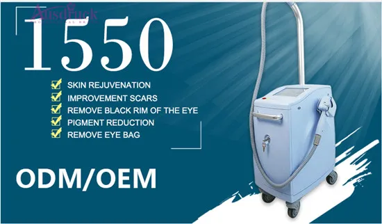 Erbium Glass fiber Fractional Laser 1550nm beauty Equipment non ablative Wrinkles/Acne scars removal Face lifting